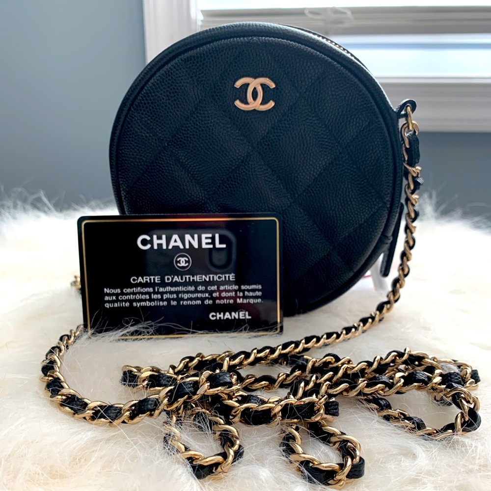 Chanel Caviar Quilted Black Clutch